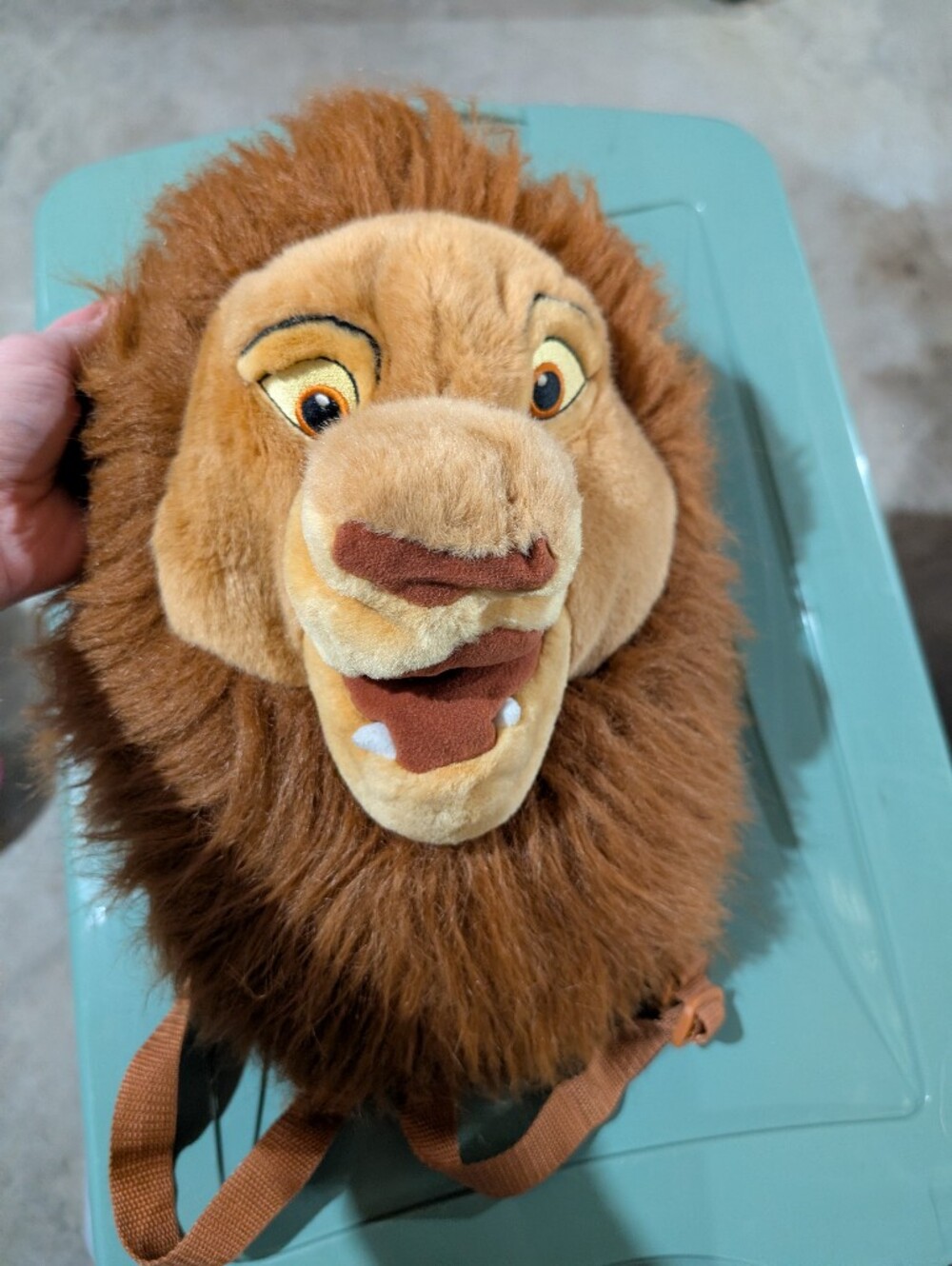 Vintage Simba Plush Backpack